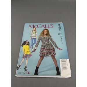 McCall’s M7274 Sew Zoey Girls Dress Top Leggings Pattern CCE 3-6